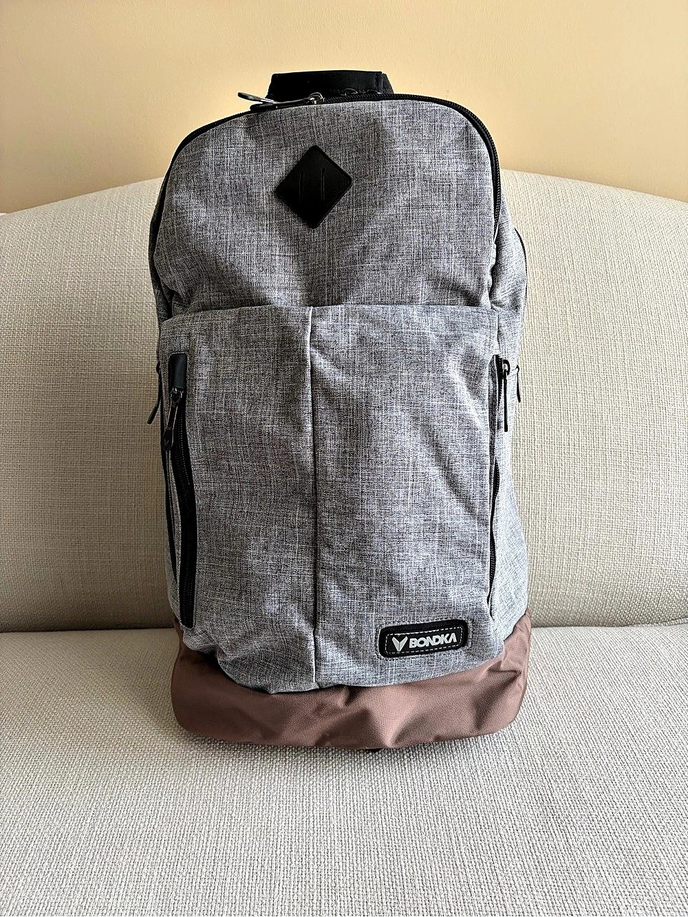 BONDKA Eolus Backpack in Gray & Brown